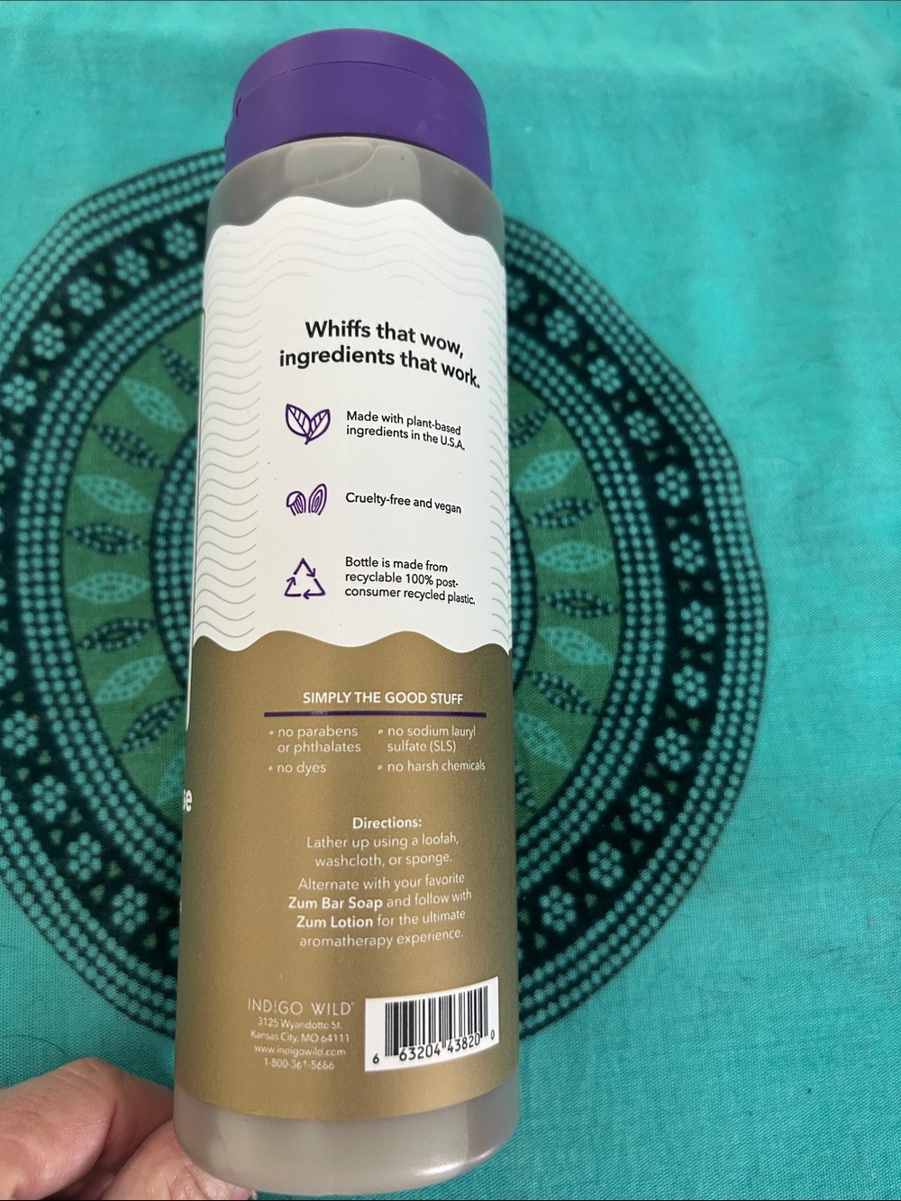 ZUM Frankincense & Myrrh Plant-Based Body Soap - Purple Cap - Picture 4 of 5